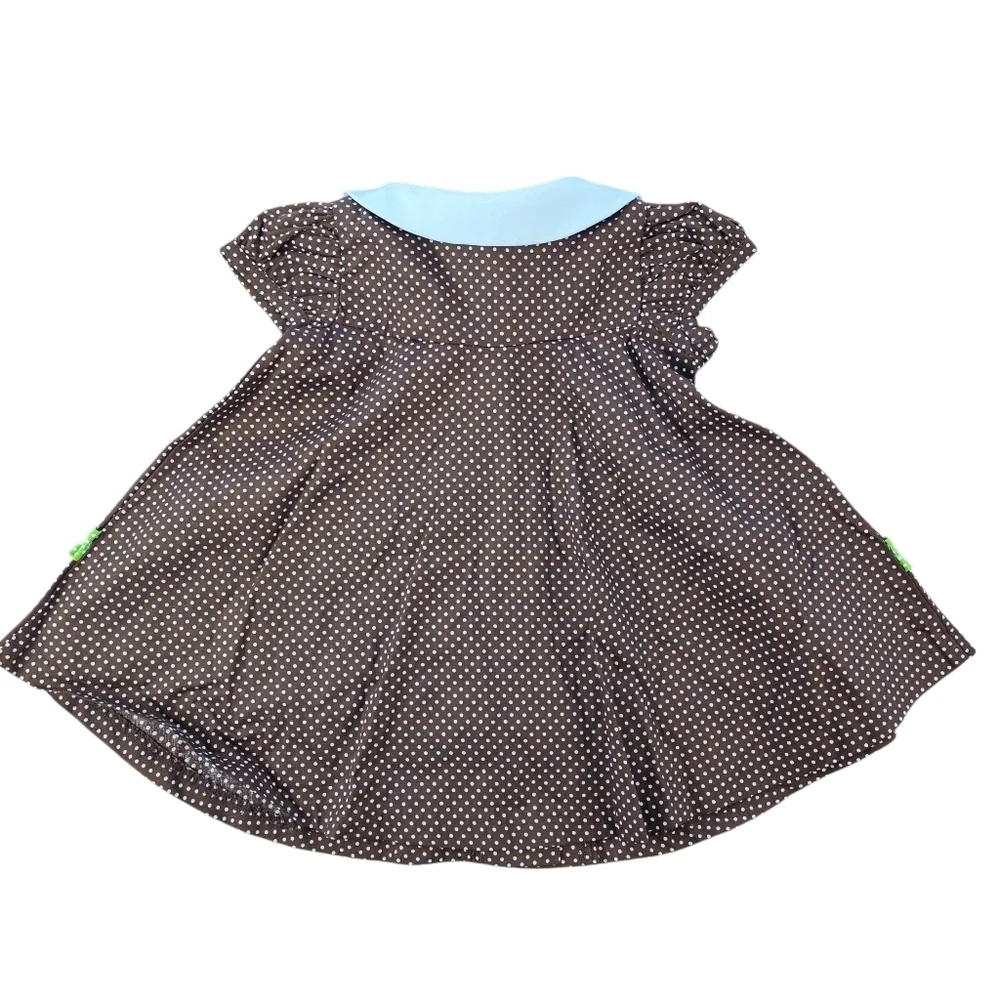 Bonnie Baby Turkey Trapeze 2-Piece Dress Set Brown Polka Dot 6–9M Thanksgiving